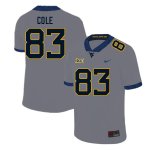 Men's West Virginia Mountaineers NCAA #83 CJ Cole Gray Authentic Nike Stitched College Football Jersey XM15A72PS